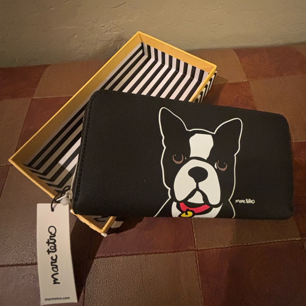 Marc Tetro Boston Terrier Wallet with Box